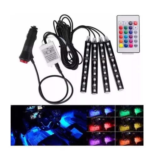 5 Metros Fita Led Veicular Interativo Com Controle